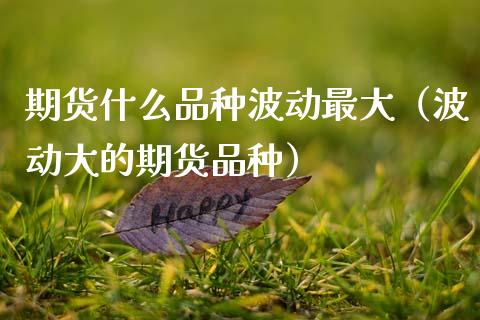 期货什么品种波动最大（波动大的期货品种）_https://www.zcsm.com.cn_期货喊单_第1张