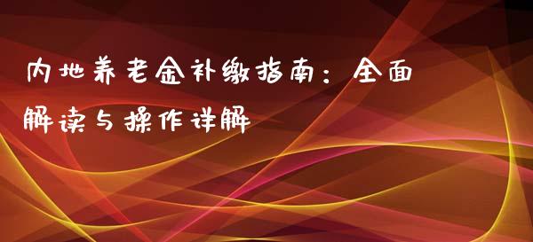 内地养老金补缴指南：全面解读与操作详解_https://www.zcsm.com.cn_期货交易_第1张