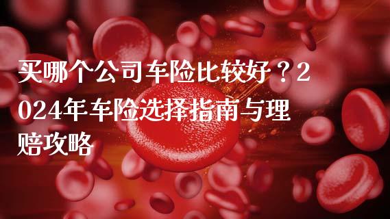 买哪个公司车险比较好？2024年车险选择指南与理赔攻略_https://www.zcsm.com.cn_期货百科_第1张