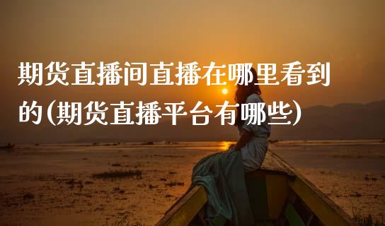 期货直播间直播在哪里看到的(期货直播平台有哪些)_https://www.zcsm.com.cn_期货喊单_第1张