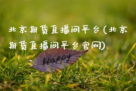 北京期货直播间平台(北京期货直播间平台官网)_https://www.zcsm.com.cn_原油期货_第1张