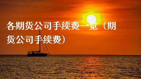 各期货公司手续费一览（期货公司手续费）_https://www.zcsm.com.cn_期货百科_第1张