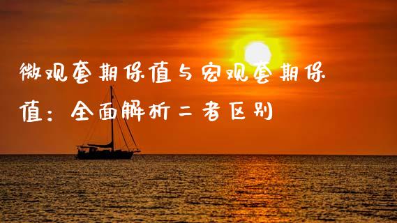 微观套期保值与宏观套期保值：全面解析二者区别_https://www.zcsm.com.cn_期货培训_第1张