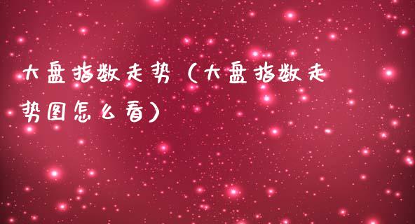 大盘指数走势（大盘指数走势图怎么看）_https://www.zcsm.com.cn_期货行情_第1张