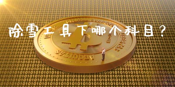 除雪工具下哪个科目？_https://www.zcsm.com.cn_原油期货_第1张