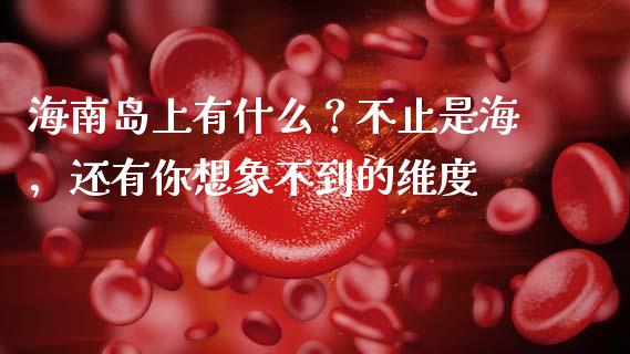 海南岛上有什么？不止是海，还有你想象不到的维度_https://www.zcsm.com.cn_期货喊单_第1张