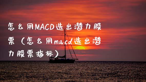 怎么用MACD选出潜力股票（怎么用macd选出潜力股票指标）_https://www.zcsm.com.cn_期货培训_第1张