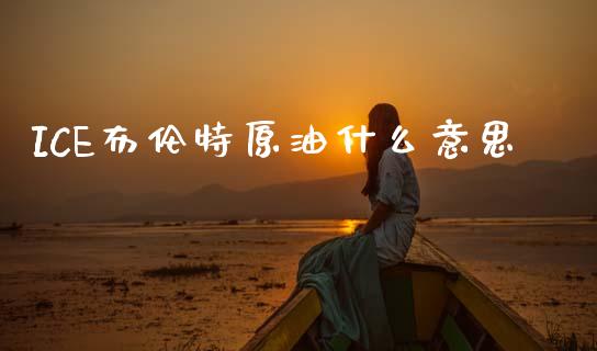 ICE布伦特原油什么意思_https://www.zcsm.com.cn_期货培训_第1张